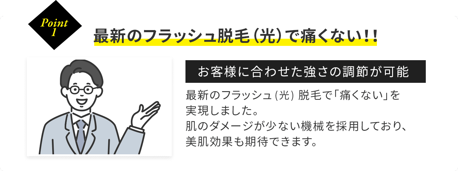 最新のフラッシュ脱毛で痛くない